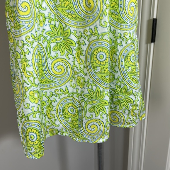 J Crew x SZ Blockprints Square Neck Puff Sleeve Mini Dress Green Sz M NEW BQ857 - Picture 7 of 16